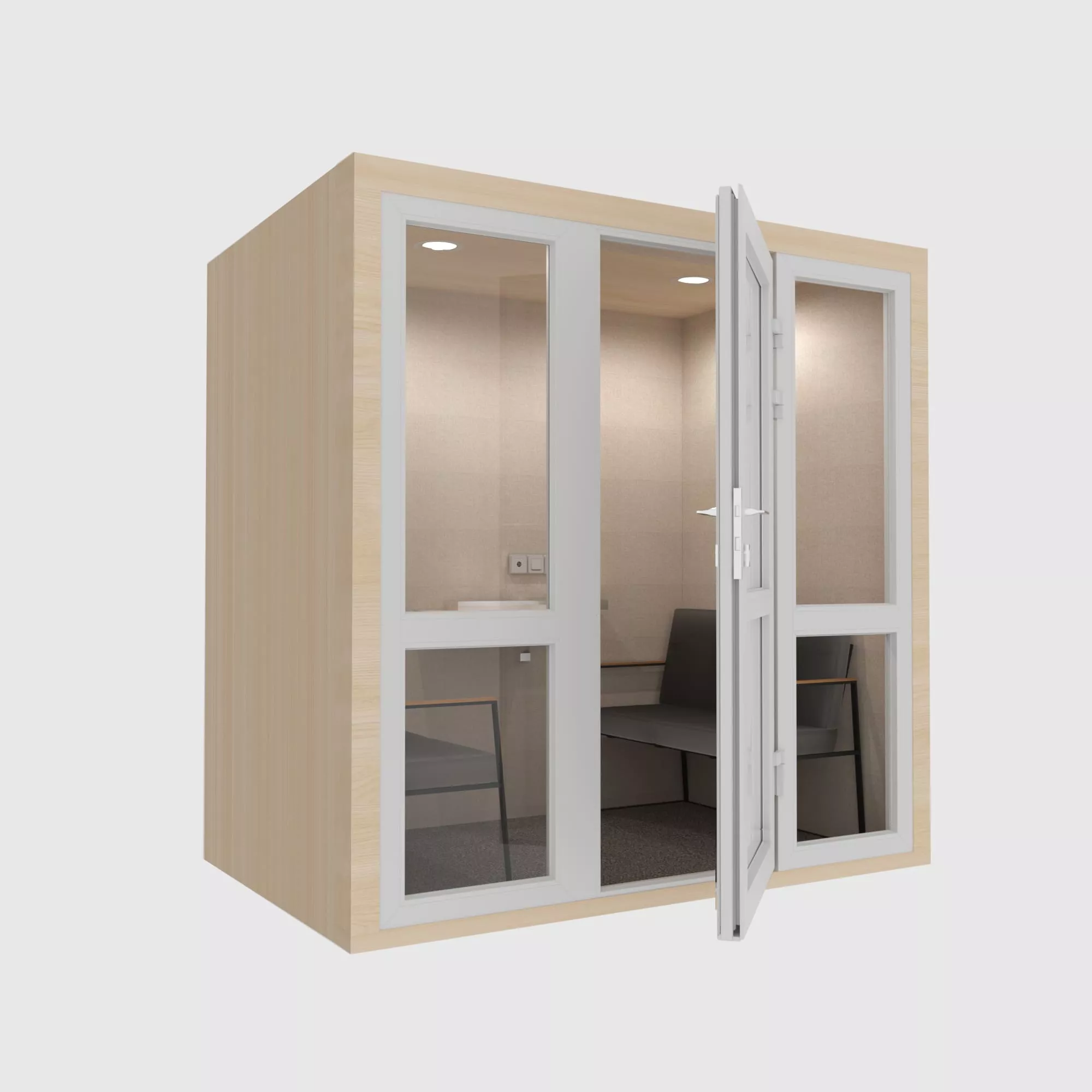 Акустическая кабина Cube Office Glass 4x (одностороннее остекление)